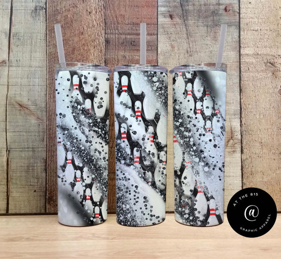 Bowling Milky Way Graphic Tumbler