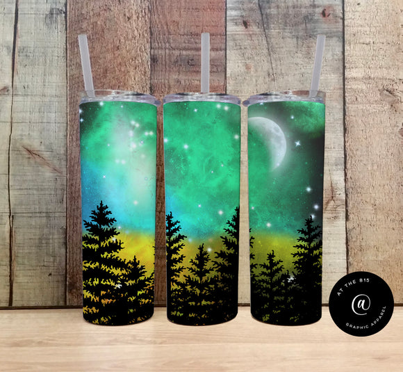 Northern Sky Inspired Graphic Tumbler